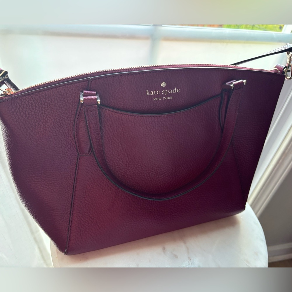 Kate Soade burgundy/dark purple crossbody purse